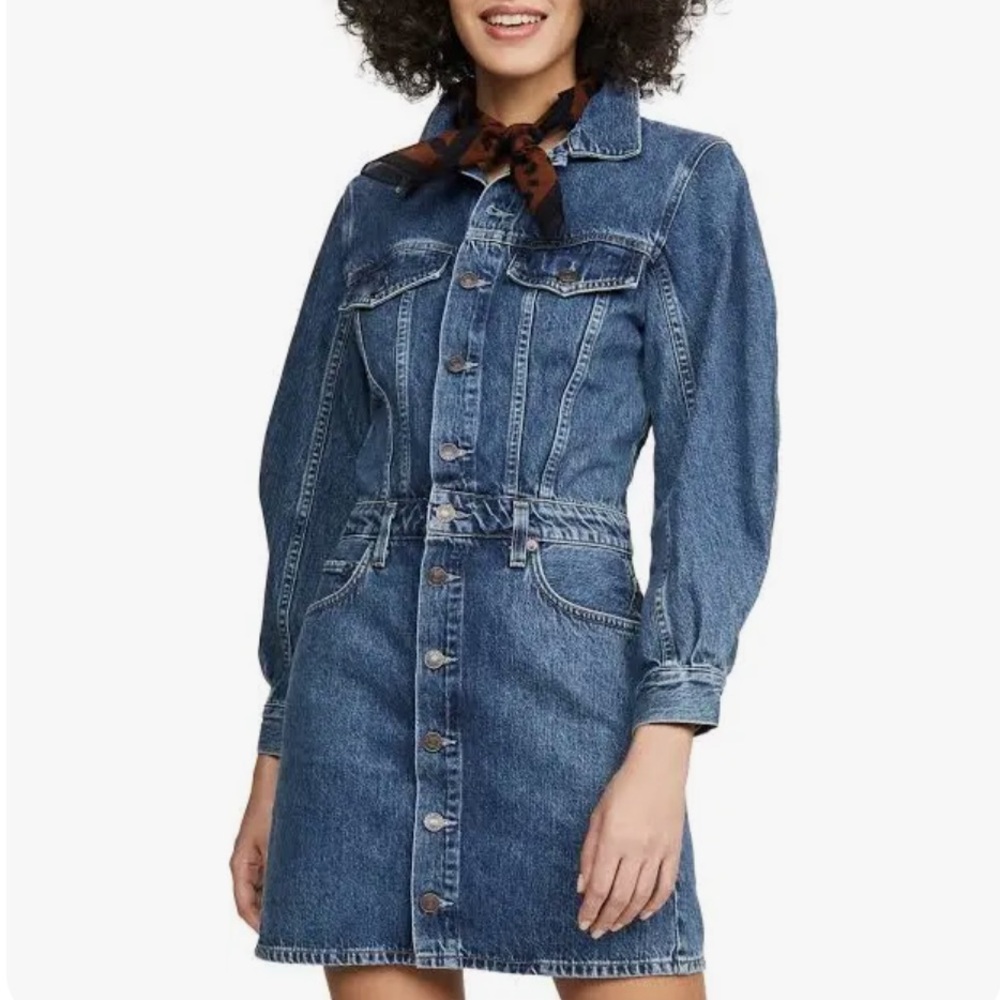 Agolde balloon sleeve denim dress size 4